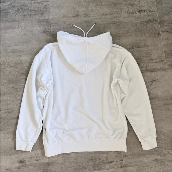 Puma Womens White Logo Hoodie Sweatshirt Casual Comfort Size XS - Picture 2 of 13